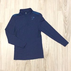 Gymshark Edge 1/4 Zip Pullover Jacket Blue Med